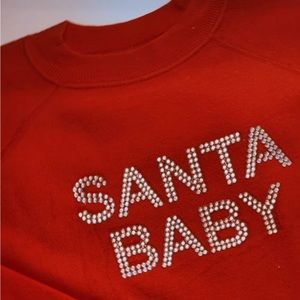 santa baby bedazzled crewneck - christmas